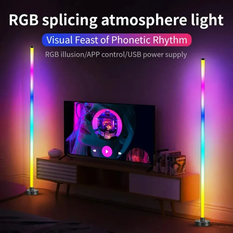 LED RGB Atmosphere Floor Lamp with Remote, App Control and Music Sync