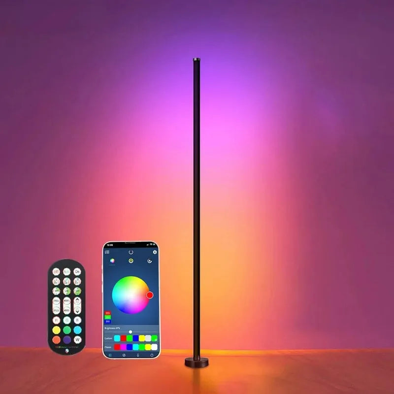 LED RGB Atmosphere Floor Lamp with Remote, App Control and Music Sync