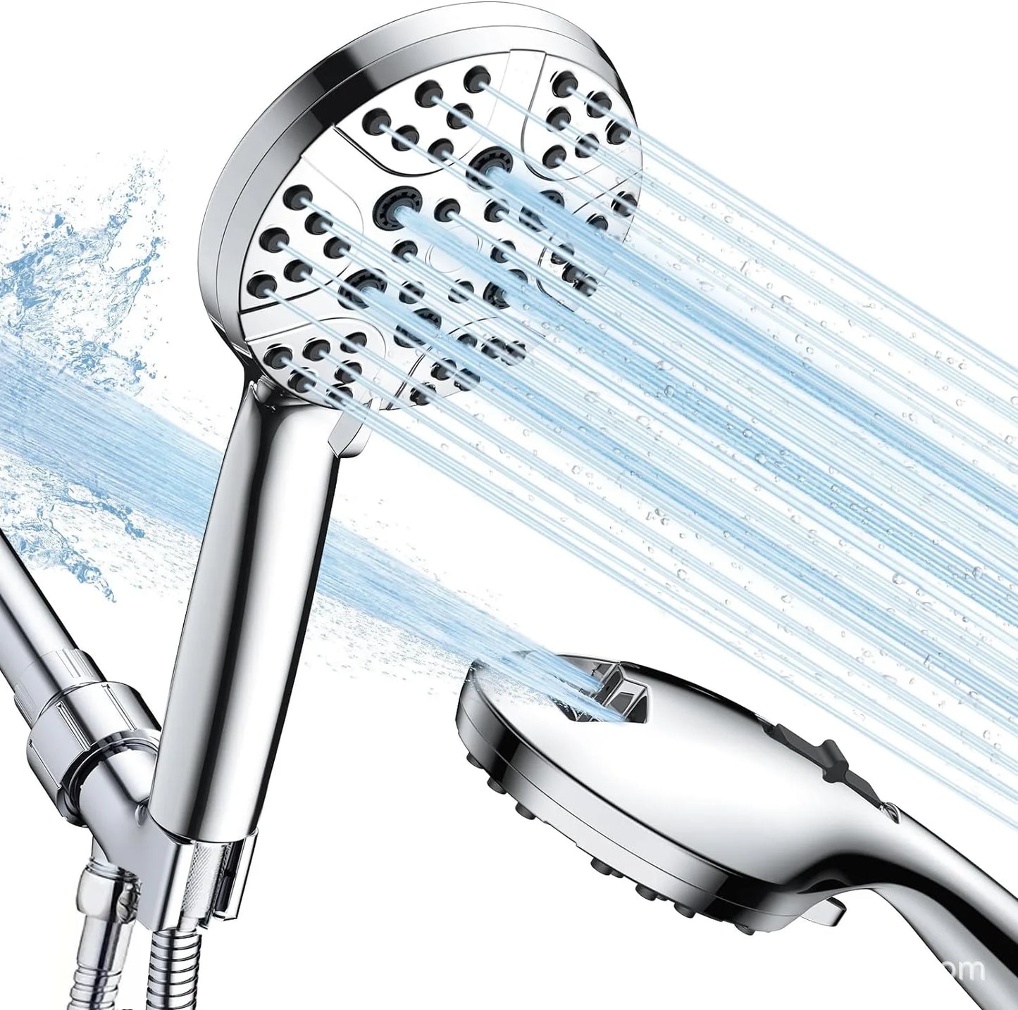 High Pressure 4 PC Shower Head Set - Adjustable Detachable Water Saving Spa Nozzle