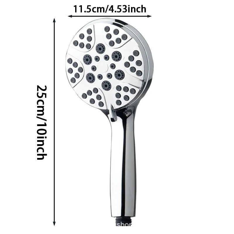 High Pressure 4 PC Shower Head Set - Adjustable Detachable Water Saving Spa Nozzle