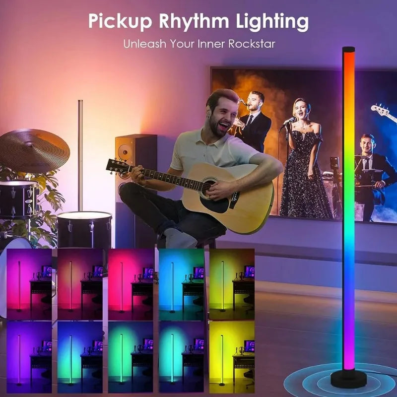 LED RGB Atmosphere Floor Lamp with Remote, App Control and Music Sync