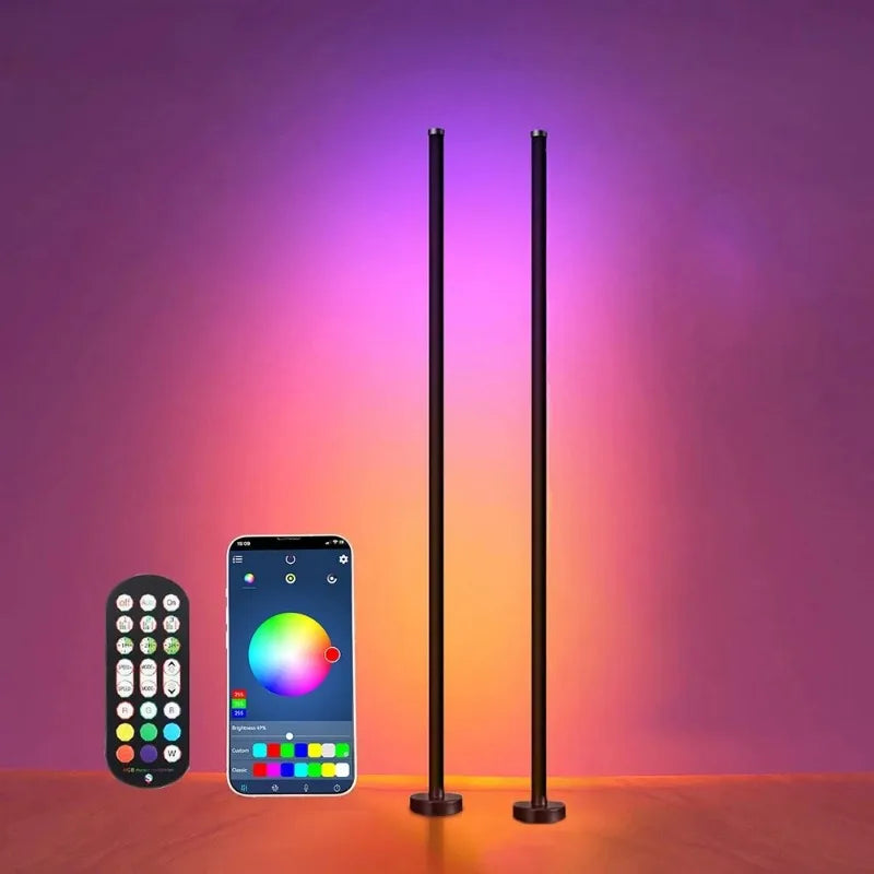 LED RGB Atmosphere Floor Lamp with Remote, App Control and Music Sync