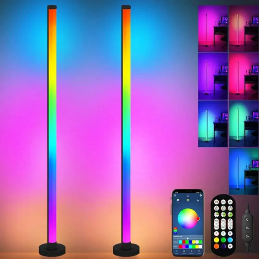 LED RGB Atmosphere Floor Lamp with Remote, App Control and Music Sync