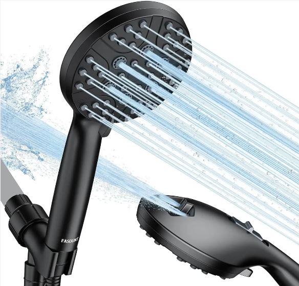 High Pressure Shower Head Set - Adjustable Detachable Water Saving Spa Nozzle